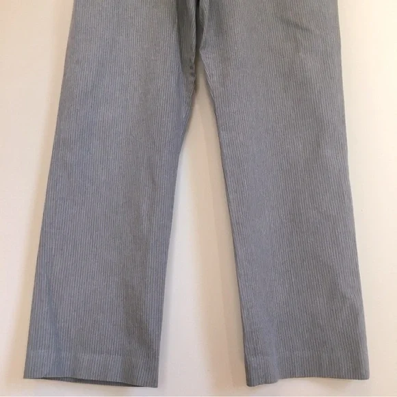 Express Producer Straight Leg Flat Front Gray Striped Pants - Picture 15 of 15